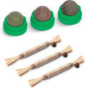 3 Catnip Balls and 3 Silvervine Sticks Cat Toys Bundle